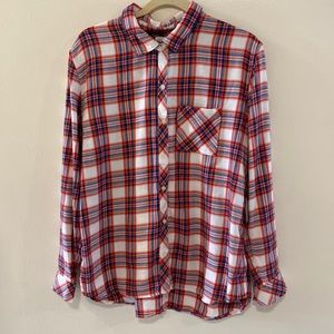 Plaid Flannel Long Sleeve Shirt